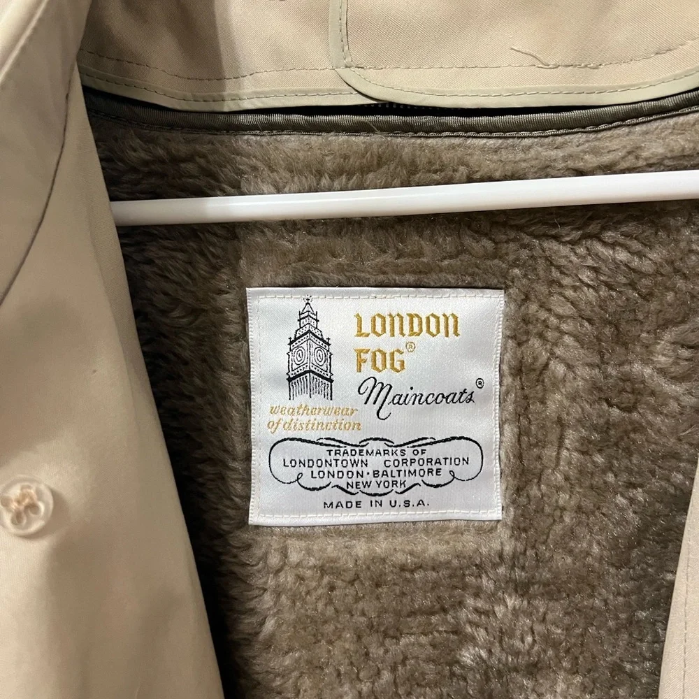 London Fog Tan Trench Coat Classic Style